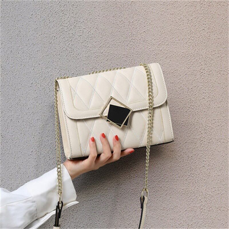 French official Caring Koko ~ genuine leather women's bag rhombus style single shoulder inclined satchel bag