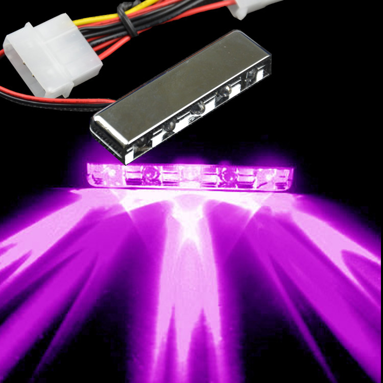 Computer full-side light transmission water cooling host shell decoration Suction Light UV Red Blue Green White Color LED Micro Small Spotlight