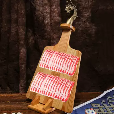 Mongolian horse head wood plate hot pot mutton plate Mongolian characteristic Mongolian meal tableware solid wood handmade tray plate