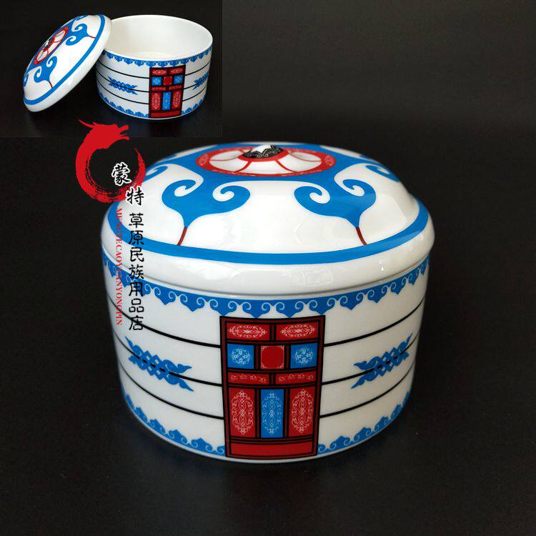 Mongolian Mongolian tableware soup pot Yurt hotel tableware supplies large discount back gifts
