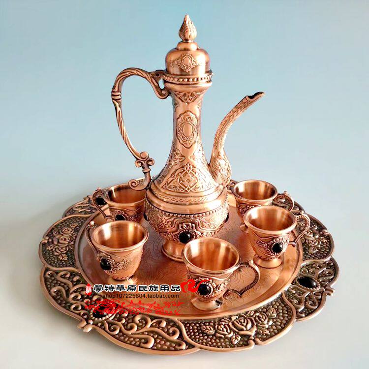 Mongolian Wine Glasses Wine Cup Wine Pot of Wine Pot FINE CLOTHING MONGOLIA CRAFTS INNER MONGOLIA FEATURES GIFT SOUVENIRS CRAFTSMANSHIP GIFTS SWING ACCESSORIES