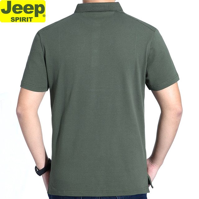 JEEP Jeep business casual men's POLO shirt summer large size loose cotton short-sleeved t-shirt men's lapel