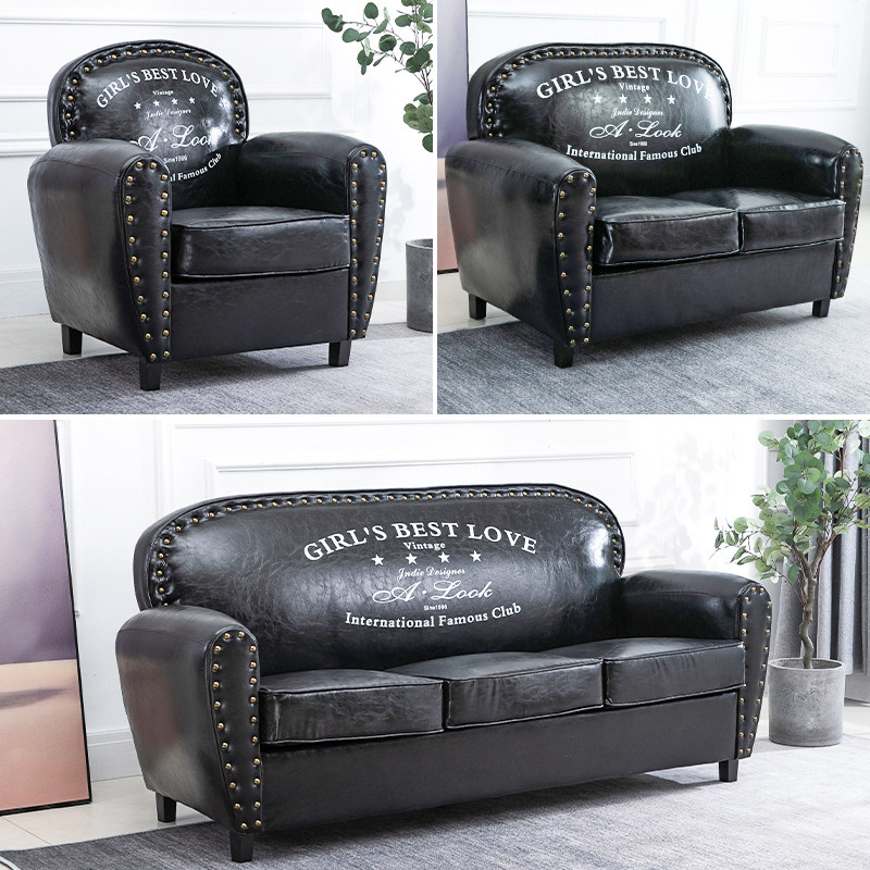 Retro Sofa Clothing Shop Economy Type American Double Trio Coffee Hall Small Sofa two European-style Bar Spring Packages