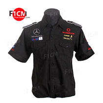 F1 racing suit trendy ins wind mens work clothes Bikers association motorcycle riding large size casual short-sleeved shirt