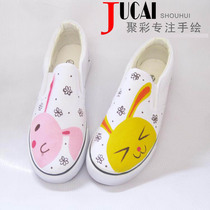 2021 New Tide Men and Women Loose Loose Feet Personality Custom Graffiti Painted Hand-painted Canvas Shoes