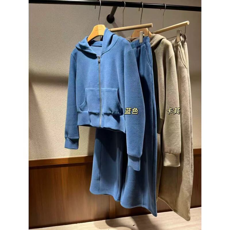 Tutu's "No-Makeup Look Set" Air Layer Double-Sided Glutinous Velvet Slim Waist Sweatshirt and Casual Pants Set 10.10 Tutu's "No-Makeup Look Set" Air Layer Double-Sided Glutinous Velvet Slim Waist Sweatshirt and Casual Pants Set 10.10