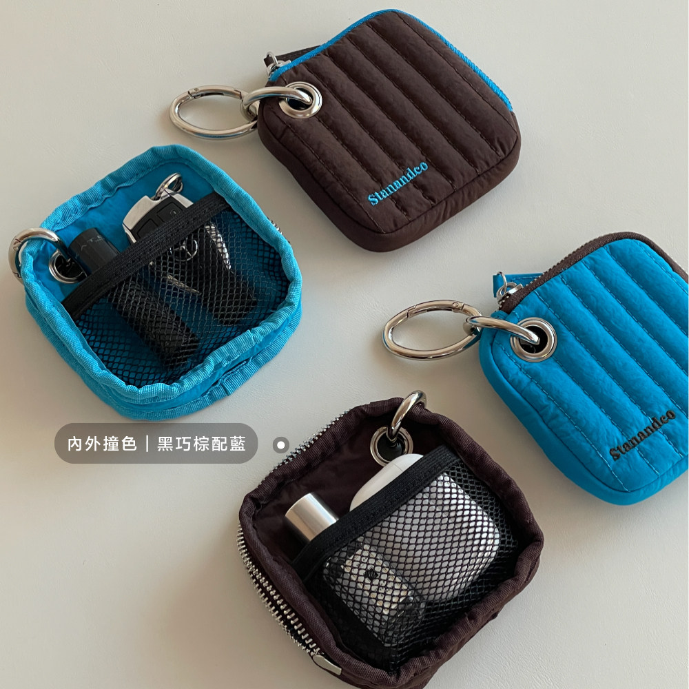 Stan&Co 防潑水耳機包/含可視網格內袋/收納小包/掛件 - 化妝袋/收納袋 - 尼龍