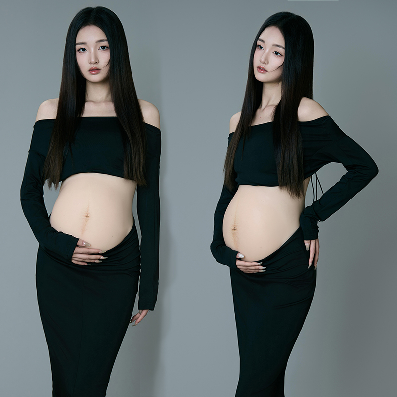 Photo Studio's New Maternity Photography Clothing, Black Simple Style, High-End Feel, Pregnant Mommy Belly Photo, Art Photo Photography Clothing