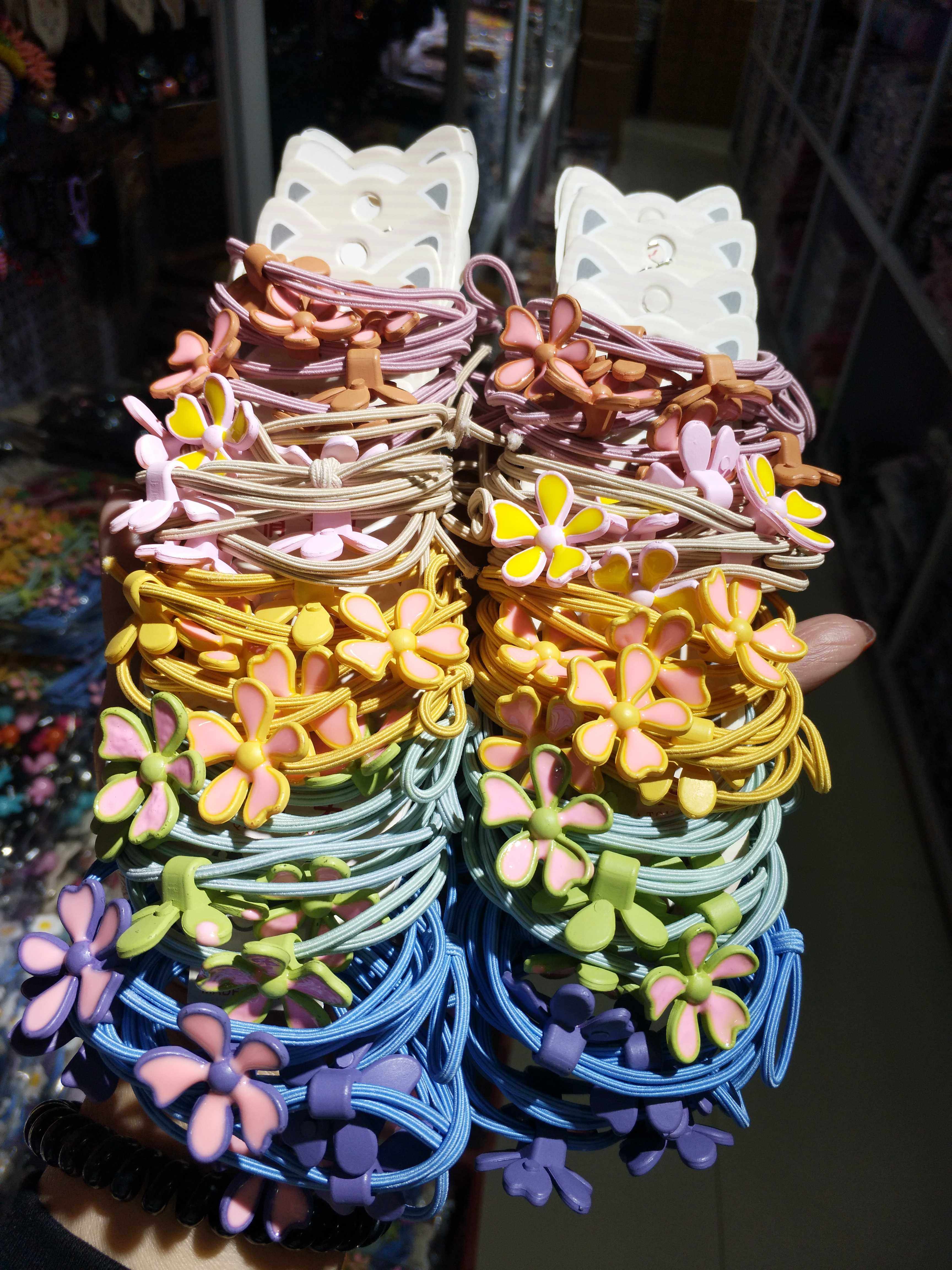 Korean version of the new beaded Hyuna small daisy flower Hairband cute hair rope tie hair accessories dual-purpose headdress