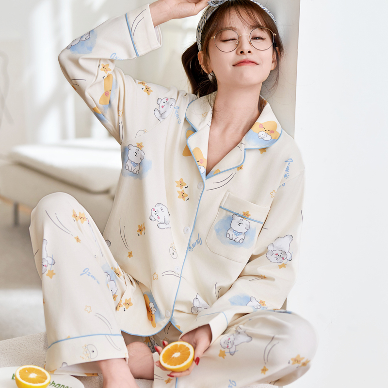 Women's Pajamas 2026 Autumn and Winter New Long-Sleeved Popular Style Casual Can Be Worn Outside Large Size Cotton Home Wear Two-Piece Set Women's Pajamas 2026 Autumn and Winter New Long-Sleeved Popular Style Casual Can Be Worn Outside Large Size Cotton Home Wear Two-Piece Set