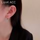 925 silver needle 6 six-piece set of love ear buckle women's high-end light luxury niche design earrings 2022 new trend