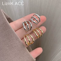 Геометричные серьги, изысканный стиль, в корейском стиле