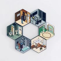 SAME movie Good Things movie Room series refrigerator stickers tile Shining Shawshank surrounding metal creative literature