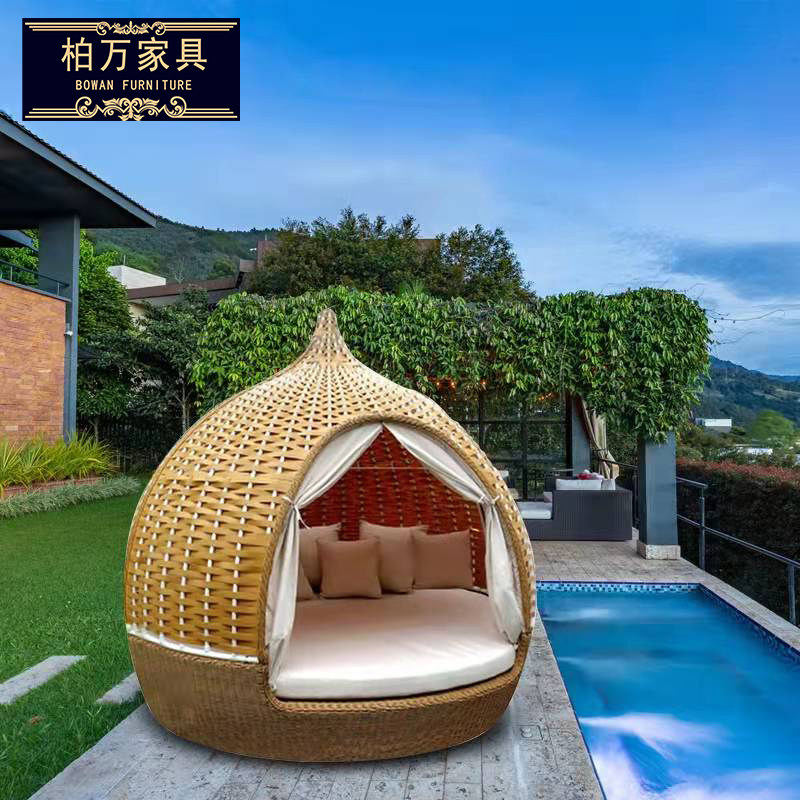 Outdoor Cage Sofa Lying Bed Simple Creative Outdoor Tribune Virgin Round Bed Outdoor Villa