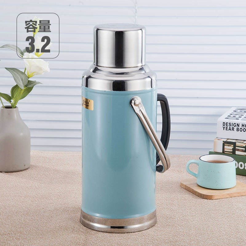 Thickened Hot Water Bottle Open Water Bottle Stainless Steel Warm Bottle Insulated Bottle Shell Glass Warm Pot Liner Large Capacity Home