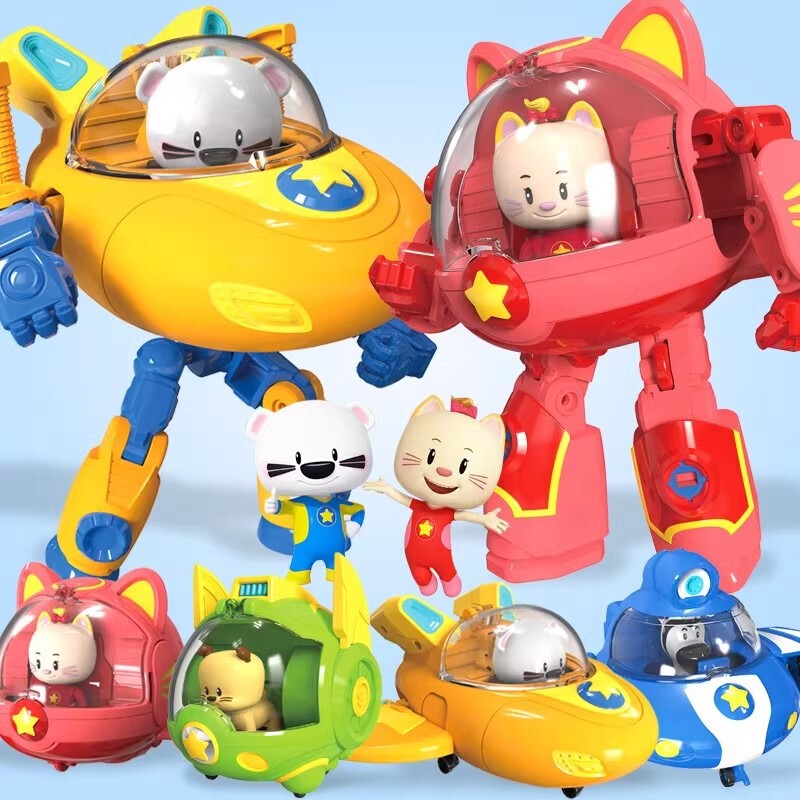 Authentic Super Bear Bu Mi 4 Bu Mi Star Mecha Toy Children's Transformation Robot King Kong Mia Mark