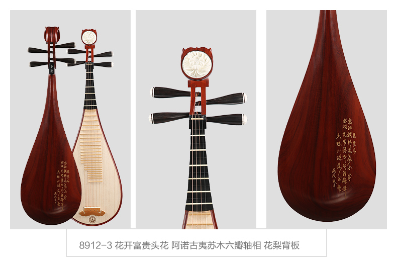 Xinghai biểu diễn nhạc cụ chuyên nghiệp gỗ gụ gỗ hồng mộc 琵琶 người lớn mới bắt đầu học nhạc dân gian chấm điểm - Nhạc cụ dân tộc mua sáo