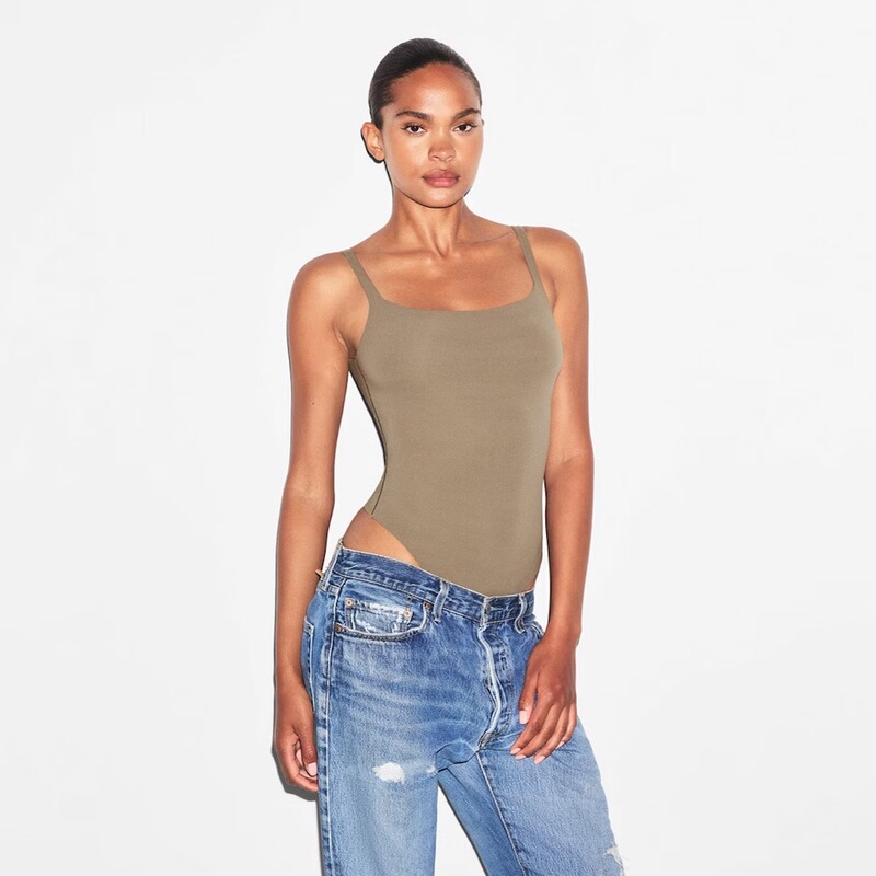 Some Genuine Skims Fits Everybody Square Neck Sleeveless Camisole Jumpsuit Jumpsuit in Stock