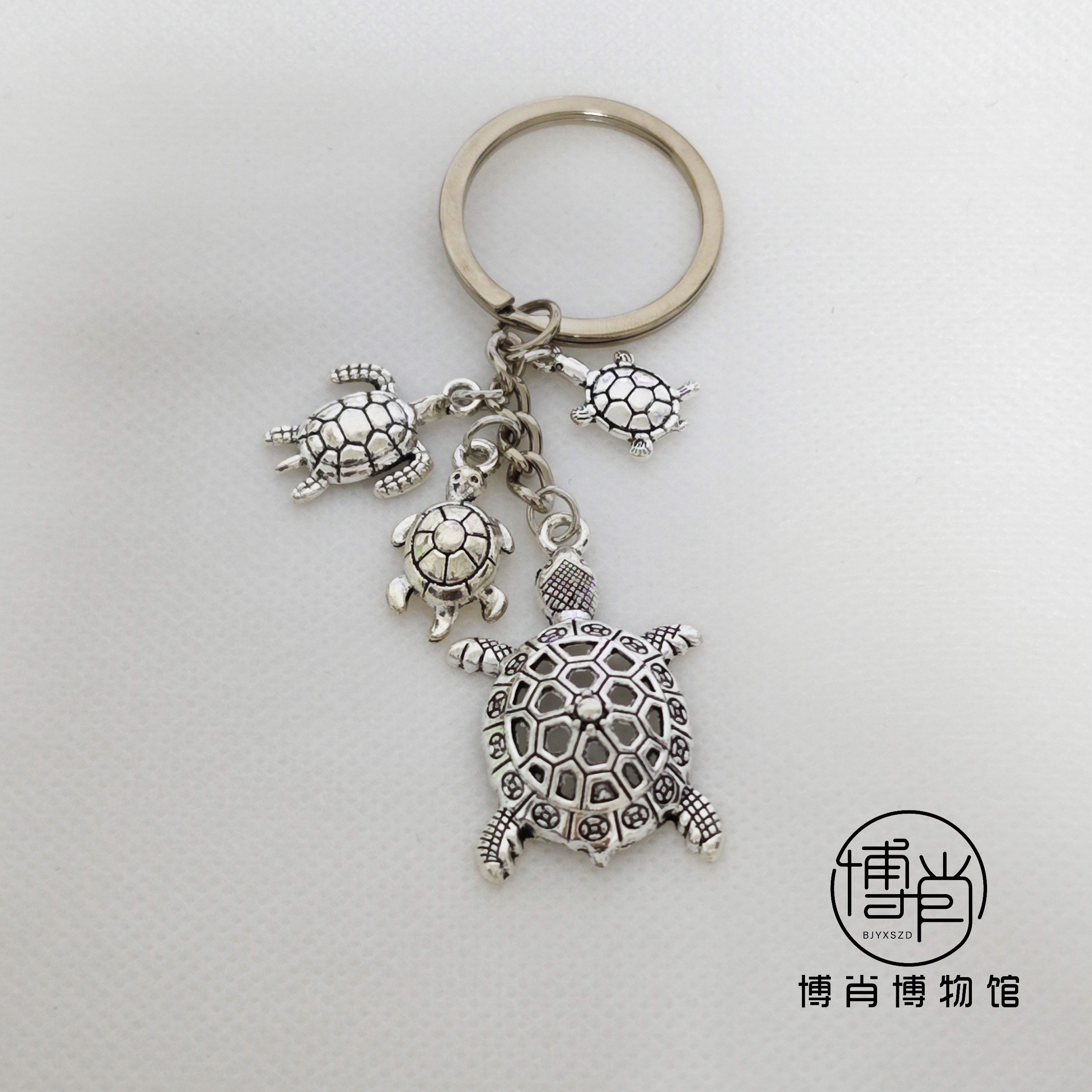 博肖博物馆博君一肖周边挂件憨八龟钥匙扣挂饰古银小乌龟包包吊件评价- 淘宝网