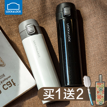 Music button Korean cute 304 stainless steel lightweight portable 500ml thermos cup with leak-proof thermos cup