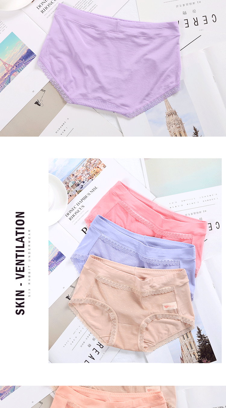 Quần lửng ren phía trước gợi cảm quần đáy thấp eo thoáng khí modal cotton lụa cô gái đồ lót đơn giản màu rắn các mẫu quần lót nam nữ đẹp nhất