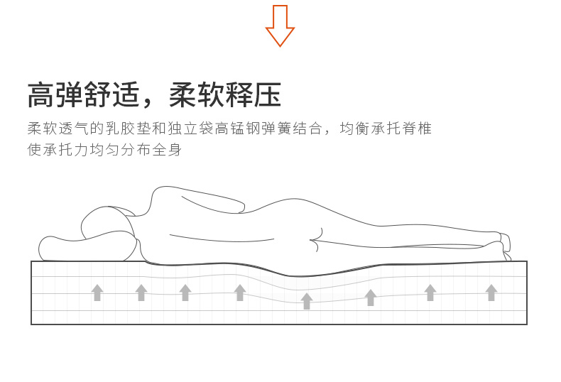 Bo màn giải trí mủ Simmons 1,5 m 1,8 m đôi nệm túi bung nệm 505 gói dịch vụ hậu cần - Nệm nệm giá kho