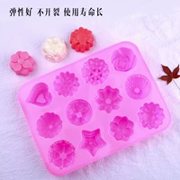 12 Силиконовая плесень цветов и травы