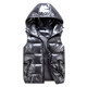 Waterproof No-Wash Men's down Cotton Vest Ins Hong Kong Style Silver Glossy Youth Men's Sports Vest