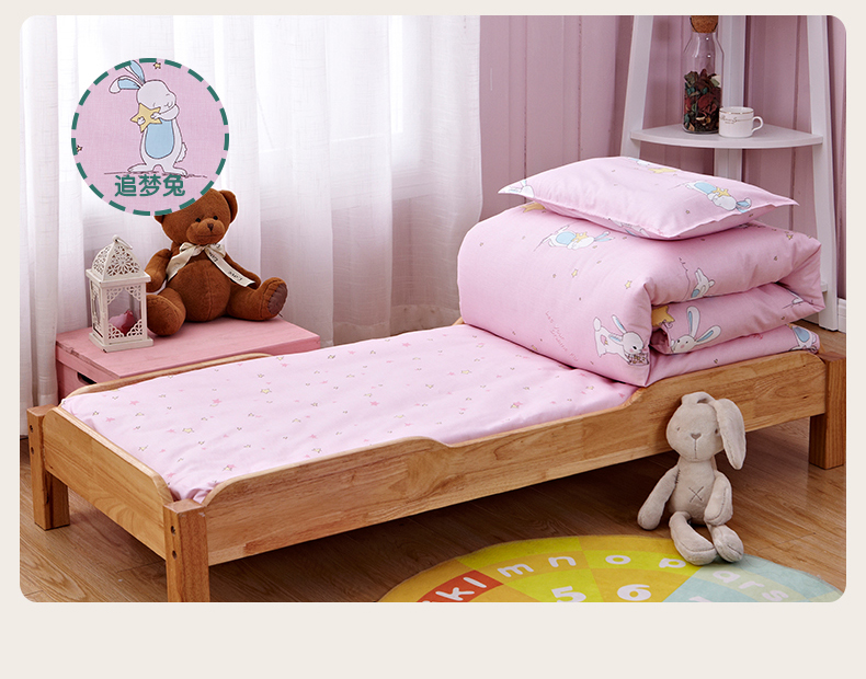 Mẫu giáo chăn ba mảnh bông trẻ em chăn bé nap cotton AB phiên bản giường với lõi sáu mảnh mùa đông