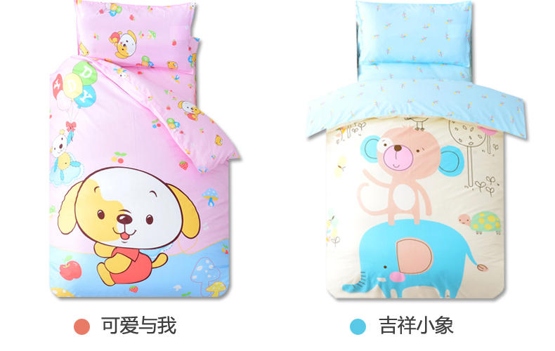 Mẫu giáo chăn ba mảnh bông trẻ em chăn bông quilt cover bé nap giường bé sáu cái với lõi