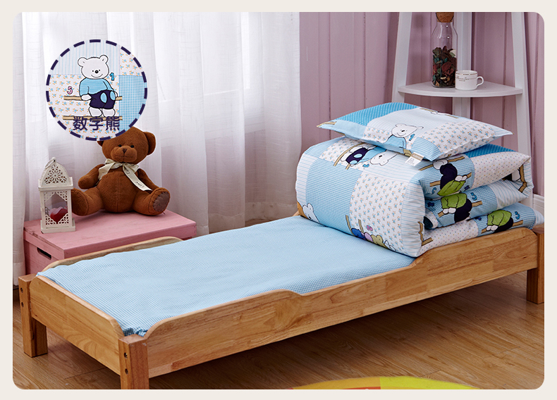 Mẫu giáo chăn ba mảnh bông trẻ em chăn bé nap cotton AB phiên bản giường với lõi sáu mảnh mùa đông