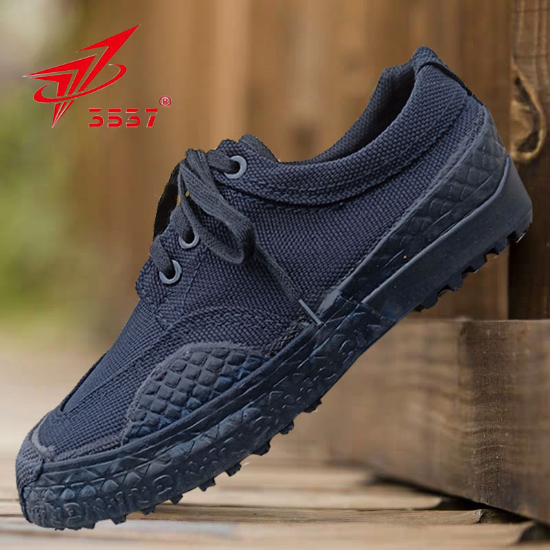 International Hua 3537 Emancipation Shoes All Black Non-slip Abrasion Resistant Construction Site Working Shoes Training Outdoor Hiking Shoes shoes 