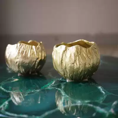 India imported creative gold metal vase irregular flower device Nordic simple flower device home decoration ornaments