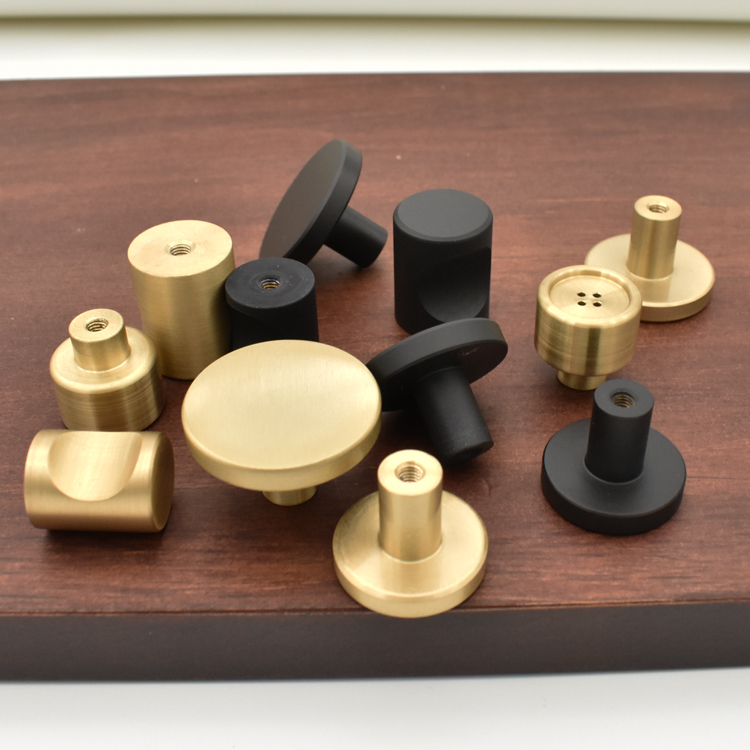 2020 new Nordic simple overall cabinet wardrobe copper handle single hole black pure copper handle large quantity special offer