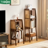 Небольшая книжная полка, напольная маленькая книжная полка из ротанга для гостиной, тумбочка для телевизора, прикроватный шкаф для хранения, угловой шкаф для дома