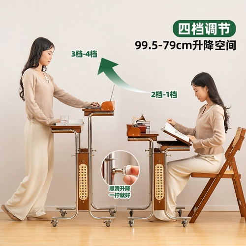 Компьютерный стол, спальня, бытовой, передвижной подъемный стол, небольшой письменный стол для квартиры, комбинация прикроватной тумбочки и стула, многофункциональный верстак
