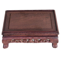 Redwood crafts chicken wings wood carving flower stand strange stone bonsai base solid wood rectangular jade ornaments base