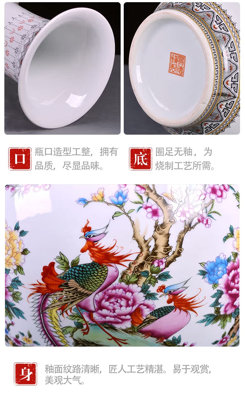 Porcelain of jingdezhen ceramic vases, antique flower arrangement of Chinese style household decoration as porch study of TV ark, furnishing articles