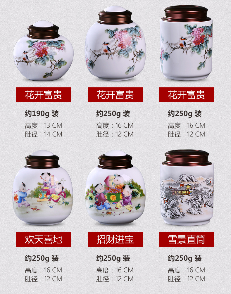 Jingdezhen porcelain tea pot small household of Chinese style decoration furnishing articles sealed container puer tea POTS