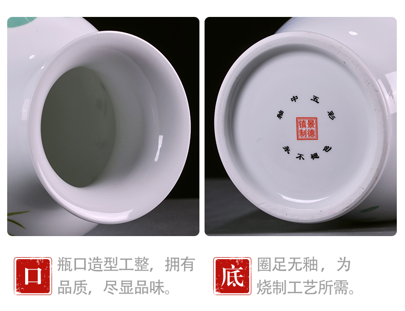 Jingdezhen ceramics, vases, flower arranging Chinese TV ark, with a silver spoon in its ehrs expressions using the and the sitting room porch home furnishing articles