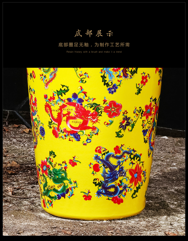 Jingdezhen ceramics vase landing in extremely good fortune Chinese king hotel in the sitting room porch retro furnishing articles