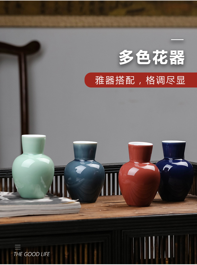 Jingdezhen ceramic flower implement furnishing articles flower vase of new Chinese style originality contracted sitting room desktop office decoration