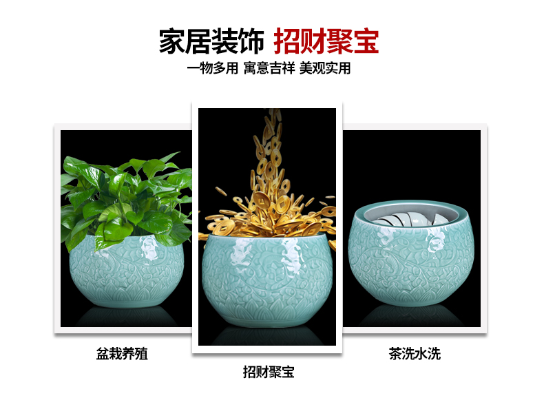 Jingdezhen ceramic lucky cornucopia furnishing articles and sitting room of Chinese style household decorates porch feng shui handicraft furnishing articles