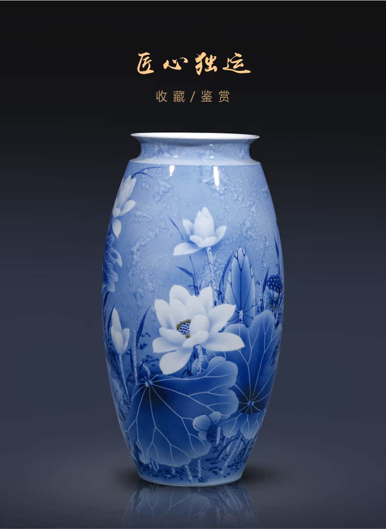 The Master of jingdezhen ceramics hand - made figure vase and Chinese style porch sitting room adornment handicraft furnishing articles arranging flowers