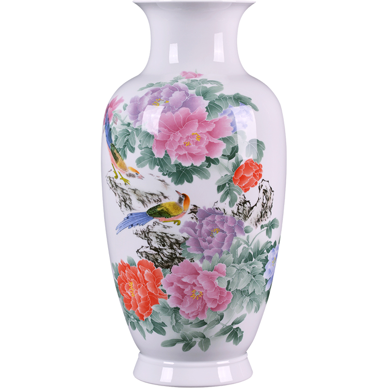 Jingdezhen ceramics, vases, flower arranging Chinese TV ark, with a silver spoon in its ehrs expressions using the and the sitting room porch home furnishing articles