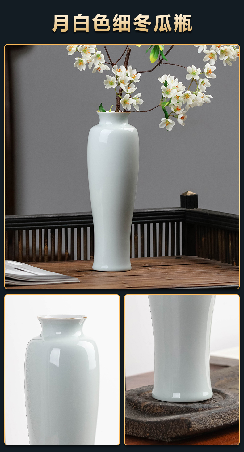 Jingdezhen ceramic furnishing articles dried flower vases, flower arrangement sitting room, the new Chinese style is contracted creative home desktop decoration