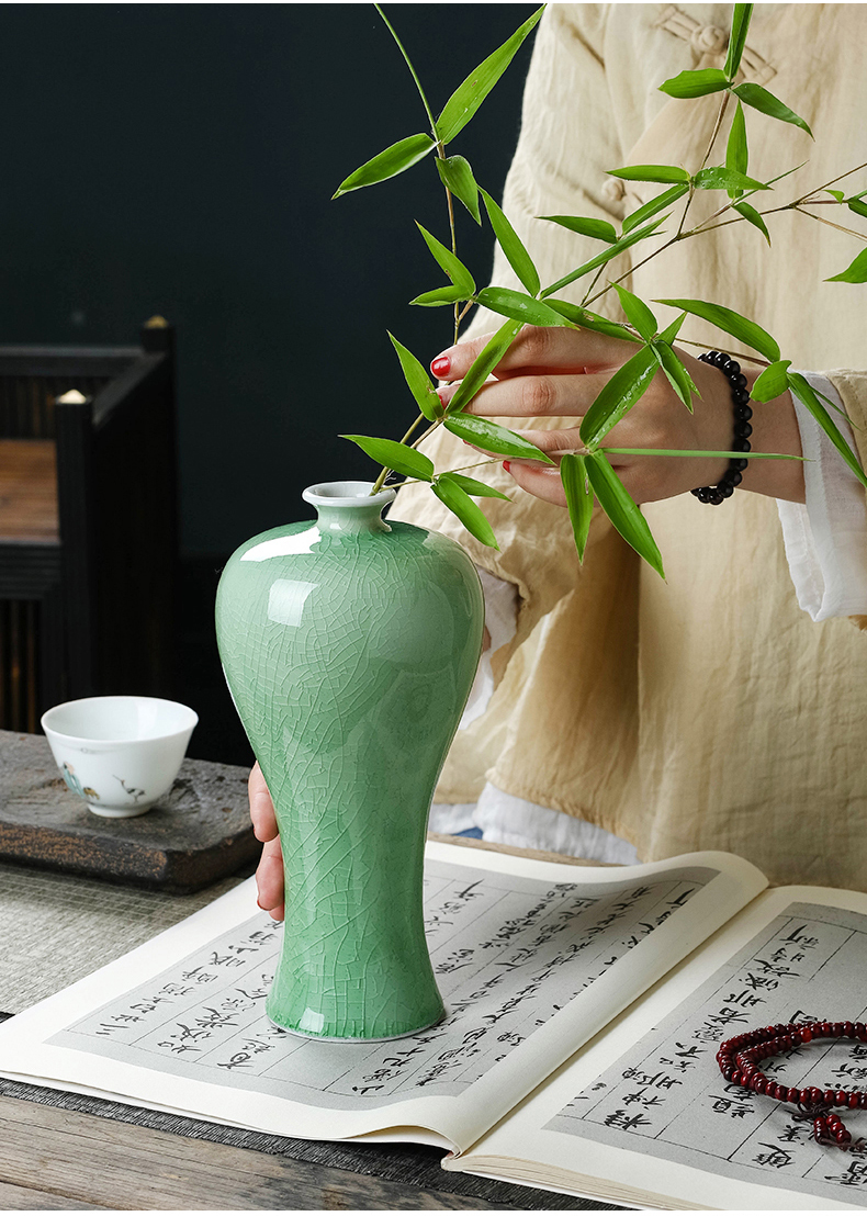 Jingdezhen ceramic floret bottle furnishing articles living room flower arranging machine dry flower of new Chinese style household contracted desktop decoration