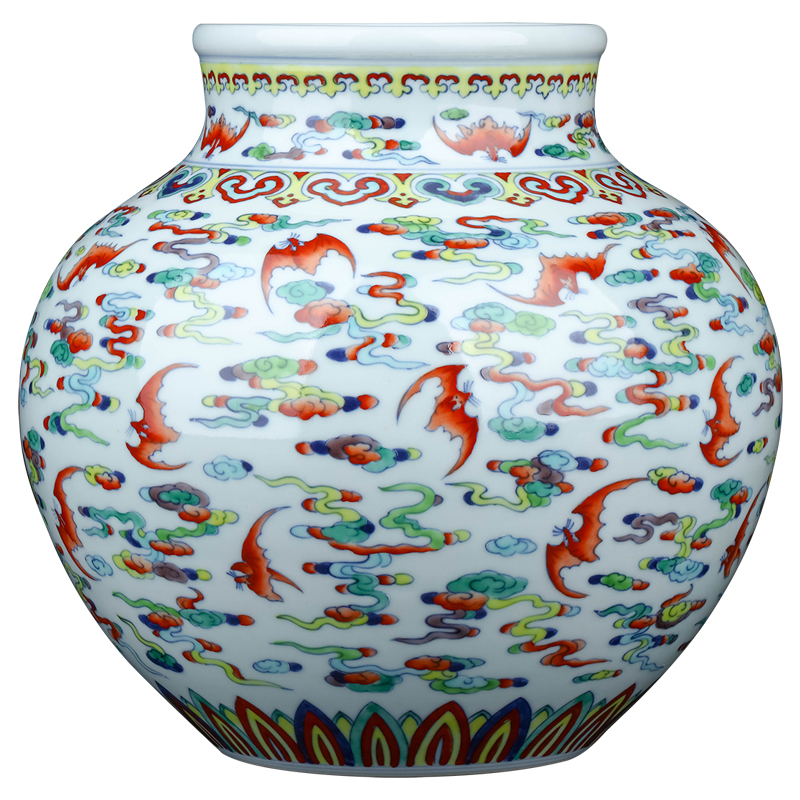 Porcelain of jingdezhen blue and white color bucket hand - made ceramics vase of new Chinese style to decorate the living room TV ark, furnishing articles arranging flowers