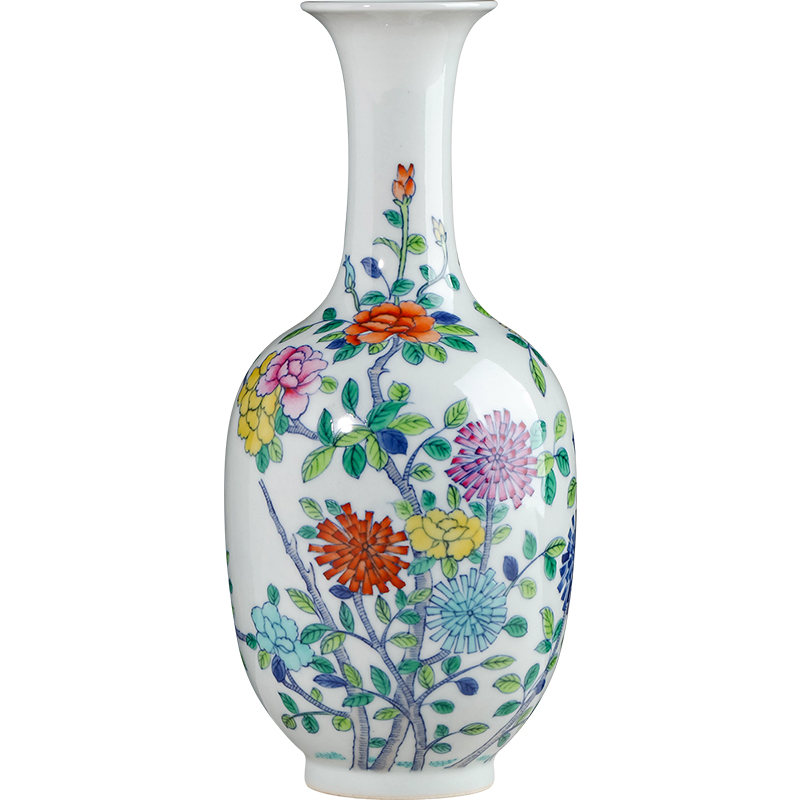 Jingdezhen pottery small bucket color of blue and white porcelain vase furnishing articles sitting room of Chinese style household flower arranging rich ancient frame ornament