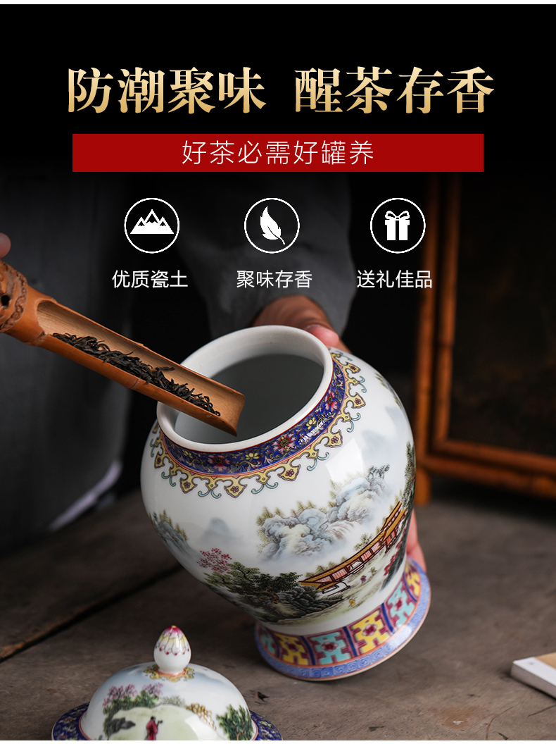 Jingdezhen ceramics general as cans accessories small storage jar with cover seal up loose tea caddy fixings furnishing articles